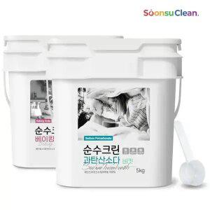 순수크린 과탄산소다 파우치 버킷 5kg 가루세제 모음전 세탁보조세제 대용량
