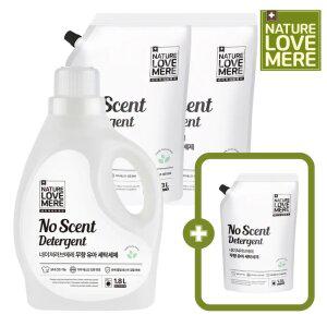 네이쳐러브메레 안심 신생아 무향세탁세제 1800ml 용기형 1개 + 1300ml 리필형 2개 [G