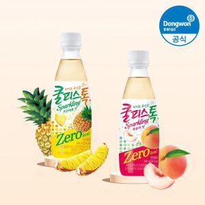 동원 쿨피스 제로 스파클링 복숭아/파인애플 340ml 24개