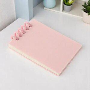 대학생 바인더 다이어리 미니수첩 파스텔 루즈링 수첩 4p세트 유선 스프링 줄노트 핑크