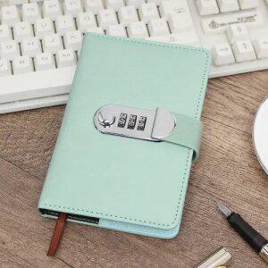 다이어리형노트 레더 비밀번호 다이어리형 수첩(민트) 포켓다이어리 비밀번호다이어리