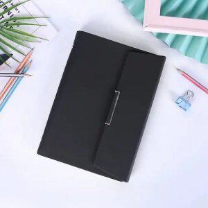 직장인 업무용 비즈니스 고급 하드커버 오피스 가죽 마그네틱 다이어리형 노트 A5 업무