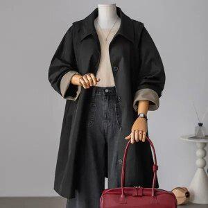 (안나앤플러스) 덴리 배색 트렌치 자켓[자켓EC344] 빅사이즈