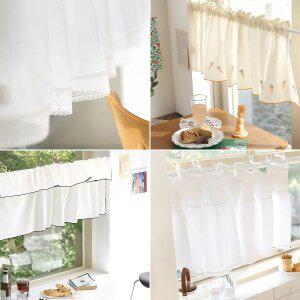 로맨틱 주방 바란스 커튼 자수 레이스 가림막 가리개