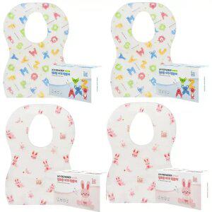[2팩+2팩]네이쳐러브메레 아기 일회용 방수 턱받이 총 4팩(80매)