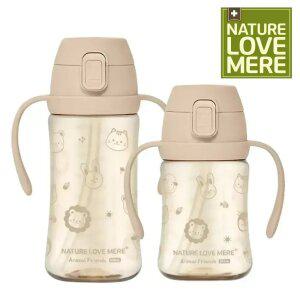 1개+1개 네이쳐러브메레 애니멀프렌즈 PPSU 원터치 빨대컵 210ml + 300ml