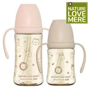 1개+1개 네이쳐러브메레 애니멀프렌즈 PPSU 빨대컵 210ml + 300ml