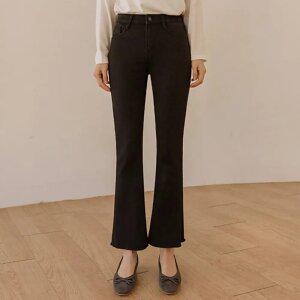 뉴블랙 스판 부츠컷진