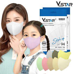 브이스타KF94 100매 화이트/블랙/컬러/중형/대형/소형 새부리형 개별포장 일회용마스크