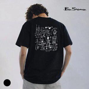 [택가 39,800원] 벤셔먼 백 프린팅 아트워크 반팔티셔츠 BPBTS282M