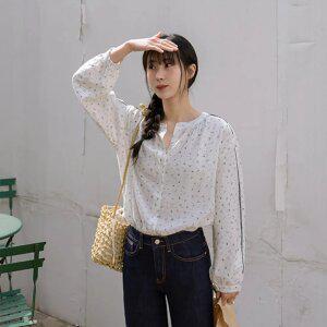 [JUST BETTER] 로지 플로럴 블라우스