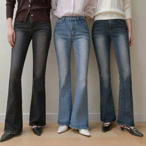 골반볼륨2 원버튼 슬림 부츠컷진(숏/기본/롱)