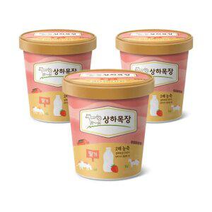 [제조일자23.05.17] 상하목장 아이스크림 딸기 (파인트), 474ml,  3개