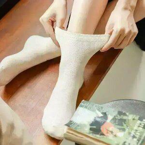 [5켤레] 여성 자국 없는 무압박 중목 양말