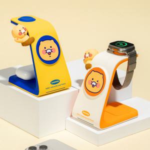 [타임특가] 카카오프렌즈 하이춘식 3in1 맥세이프 무선충전기(애플워치용)