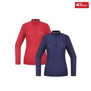 [레드페이스 본사] 피케스톰우먼짚티셔츠REWFTSSBE050