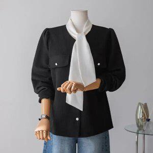 (안나앤플러스) 아일 진주 블라우스[셔츠EAM64] 빅사이즈