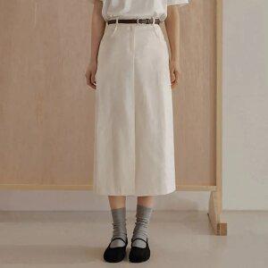 실루엣 보정핏 트임 스판스커트