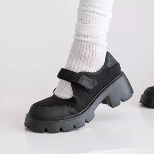 (더블경량창) 메이트 벨크로 메리제인 통굽로퍼(6cm)