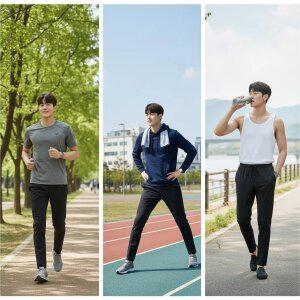 남성 S/S 풀허리밴드 바지 3종택1 (등산,러닝,운동용 추천)