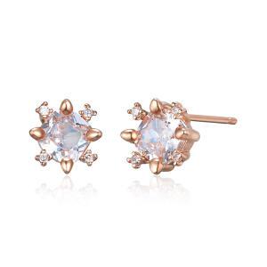 [끄란느] 실버 빅 포인트 큐빅발 귀걸이 C24EB330