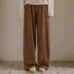 사이드핀턱 와이드 밴딩팬츠(숏/롱)