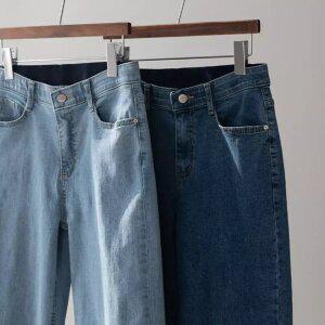 (안나앤플러스) 콜리 여유 일자핏 데님 [데님DEV82] 빅사이즈