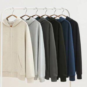 무지 오버핏 후드집업 남성 여성 후드점퍼 간절기 아우터