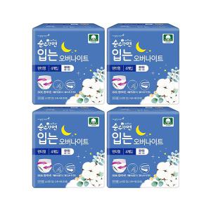 [순수한면] 입는 오버나이트 중대형 4매, 4개