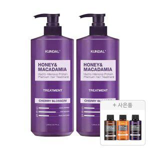 쿤달 네이처 트리트먼트 체리블라썸 1058ml, 2개+증정(샴푸 화이트머스크 100ml+바디워