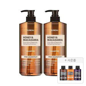 쿤달 네이처 샴푸 핑크그레이프프룻 1058ml, 2개+증정(샴푸 화이트머스크 100ml+바디워