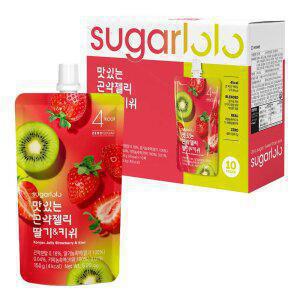 [인테이크] 슈가로로 무설탕 맛있는 곤약젤리 딸기키위 150g*10팩