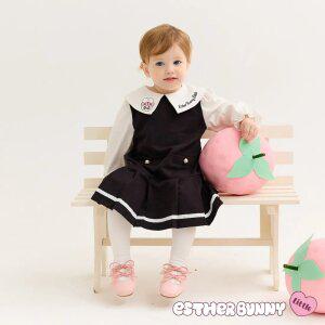 [에스더버니리틀] 프레피카라레터링원피스