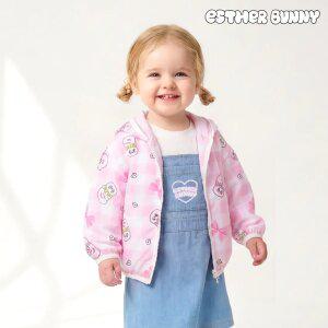 [에스더버니리틀] 러블리체크리본바람막이점퍼