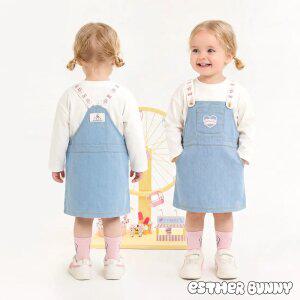 [에스더버니리틀] 스위티멜빵데님원피스