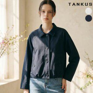 여성 하이넥 버튼업 트렌치 점퍼