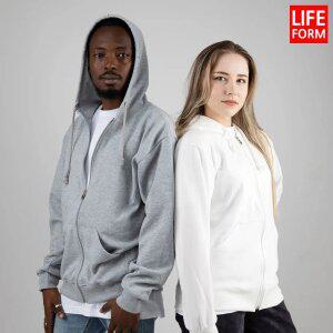 라이프폼 국산 면 코마사 무지티 긴팔 후드집업 후드티