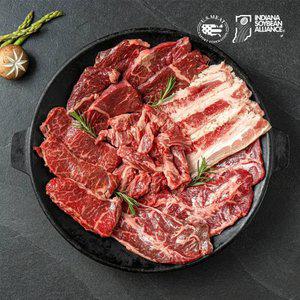 소고기1kg모듬 (200g * 5팩) 소갈비살 부채살 우삼겹 안창살 토시살