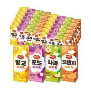 델몬트 드링크팩 190ML 48팩 오렌지 망고 사과 포도 혼합음료 어린이 팩주스