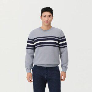 [PAT 남성] 컬러블럭 라운드넥 니트_1K13302