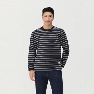 [PAT 남성] 모던 스트라이프 라운드 티셔츠_QK15302