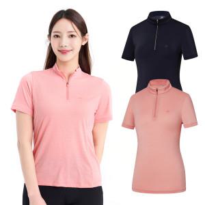 콜핑 여성 아이스본 스판 등산 반팔 반집업 티셔츠 2142TK831W