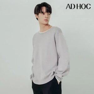 [택가 69000] [애드호크] 남성 크루넥 배색 스웨터(HZ1LK01)