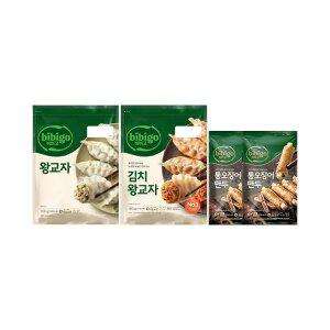 CJ 비비고 왕교자 1.05kg, 1개+김치왕교자 1.05kg, 1개+통오징어만두 200g, 2개