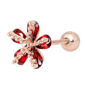 14K 골드핀 오션 플라워 심플 데일리 별 베이직 이너컨츠 트라거스 연골 룩 피어싱