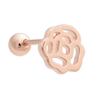 14K 골드핀 로지 심플 데일리 플라워 베이직 이너컨츠 트라거스 연골 룩 피어싱