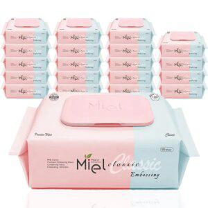 미엘 클래식 엠보싱 아기물티슈 캡형 100매 20팩