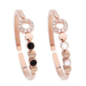 [라울스톤] 여자 패션 레이어드 심플 데일리 큐빅 도트 르비엥 반지