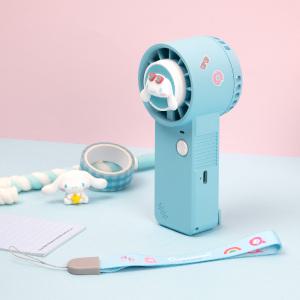 산리오 캐릭터 시나모롤 휴대용 핸디팬 미니 선풍기 데스크팬
