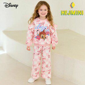 [헤이미니] [디즈니]밤비 체커보드와이드팬츠상하복